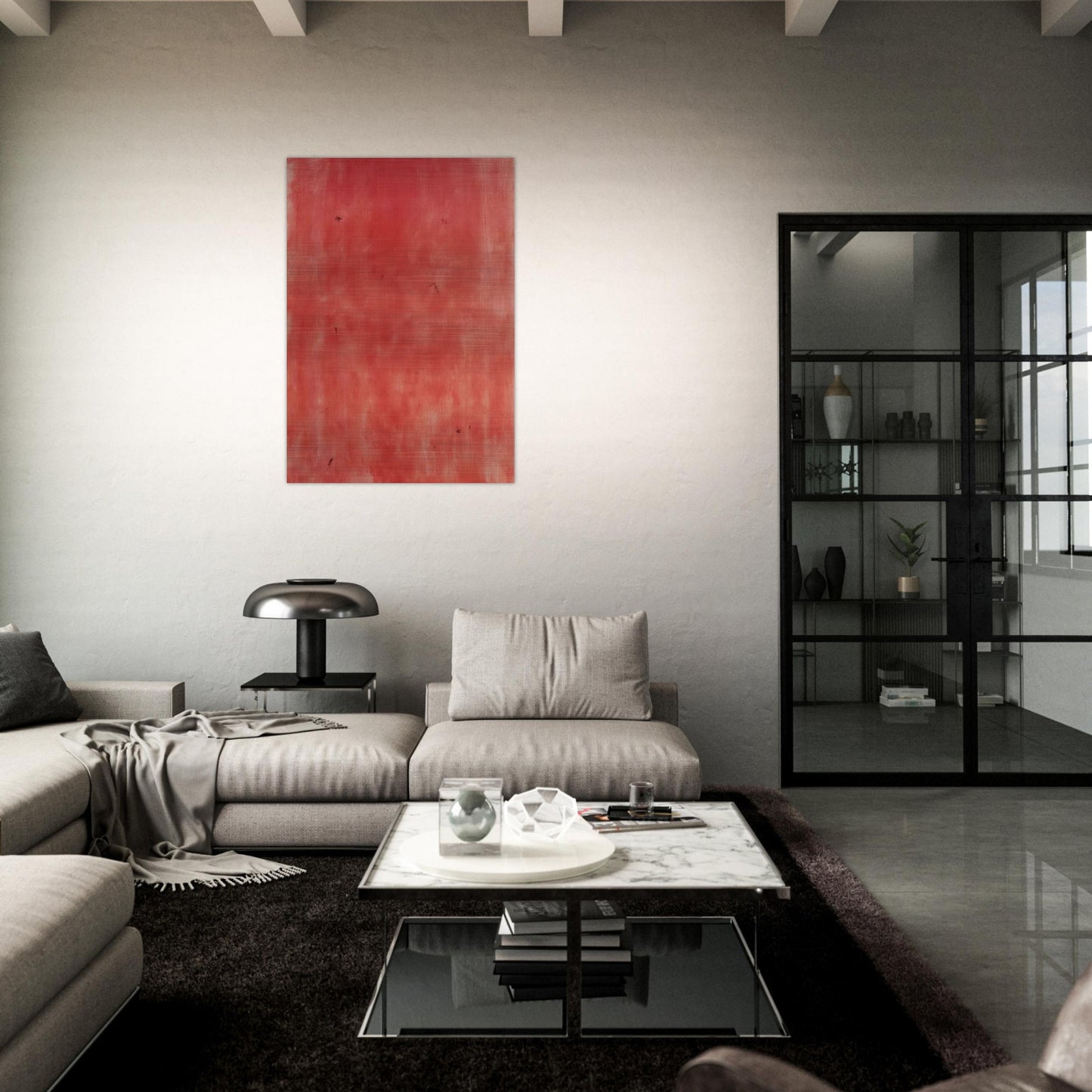 Avondrood evening Glow - 1992 - Raoul De Keyser Brushed Aluminum Print - 70x100 cm / 28x40 inches | Raoul De Keyser Aluminum Print | Raoul De Keyser Prints