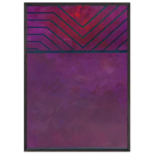 UNTITLED 1986 N1 - Luis Feito 70x100 cm / 28x40 inches Framed Art Print – Black Wooden Frame