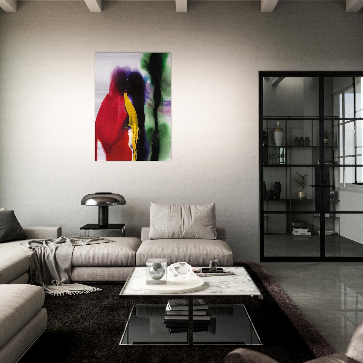 Phenomena Wind Arch - 2009 - Paul Jenkins Brushed Aluminum Print - 70x100 cm / 28x40 inches | Paul Jenkins Aluminum Print | Paul Jenkins Prints