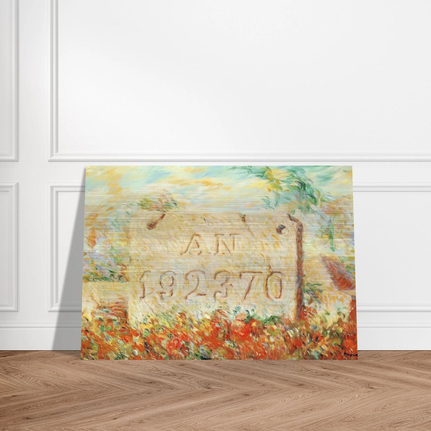 THE SMILE 1943 - Rene Magritte Brushed Aluminum Print - 70x100 cm / 28x40 inches | Rene Magritte Aluminum Print | Rene Magritte Prints