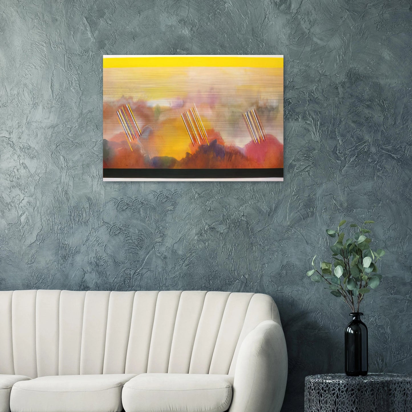 Younger than the Sun - 1990 - Ronnie Landfield Brushed Aluminum Print - 70x100 cm / 28x40 inches | Ronnie Landfield Aluminum Print | Ronnie Landfield Prints