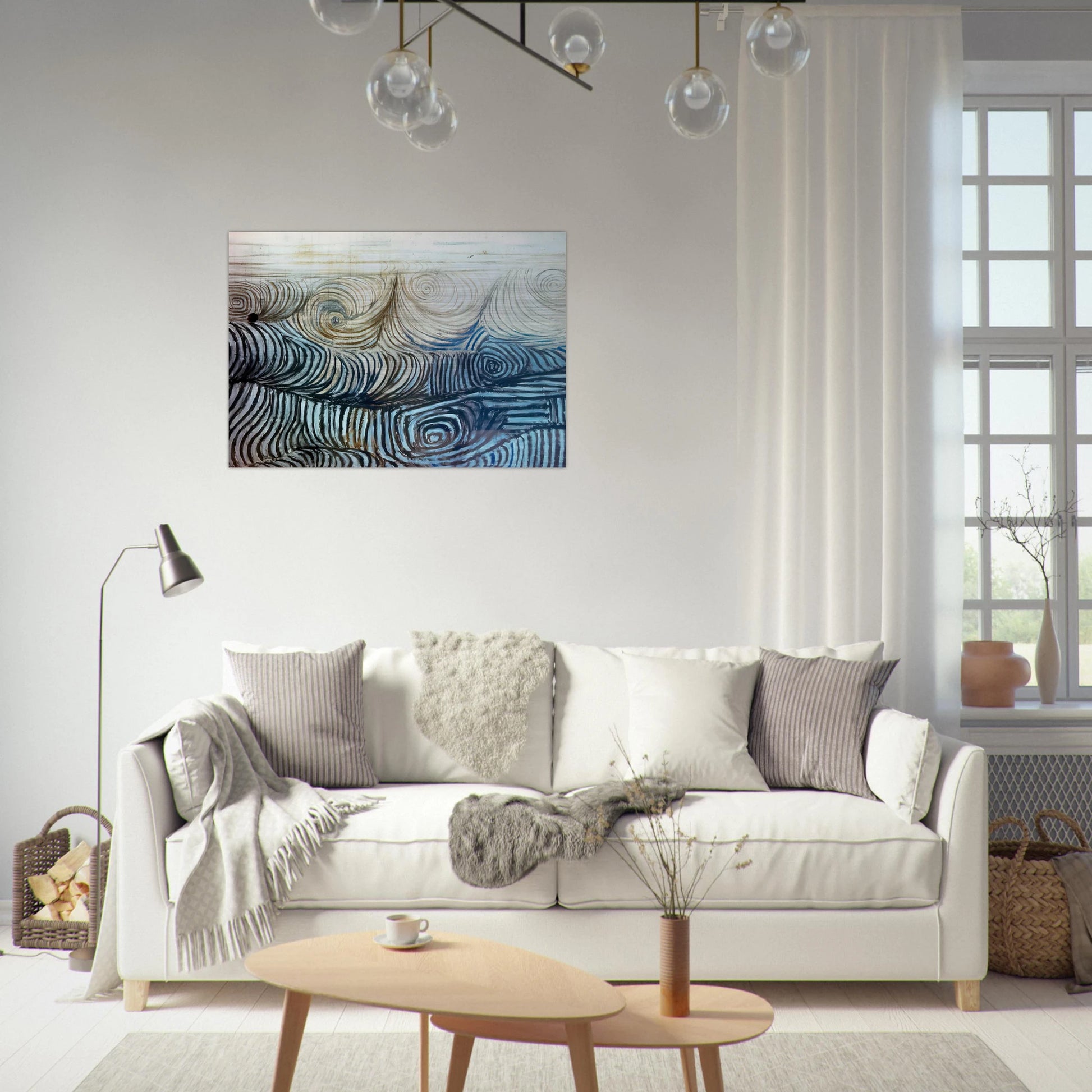 The Wave - 1950 - Victor Pasmore Brushed Aluminum Print - 70x100 cm / 28x40 inches | Victor Pasmore Aluminum Print | Victor Pasmore Prints