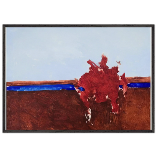 Untitled - 1963 N15 - Theodoros Stamos 70x100 cm / 28x40 inches Framed Art Print – Black Wooden Frame