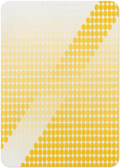Bianco  Giallo - 1971 By Dadamaino Pack of 10 Post Cards | Dadamaino Post Cards | A6 (10.5 x 14.8 cm) - 4.1 x 5.8 inches