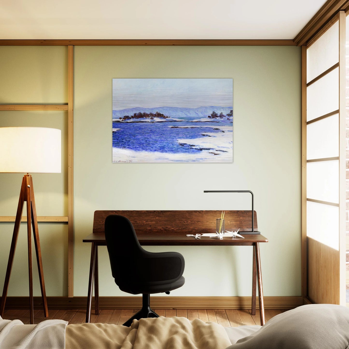 The Banks of the Fjord at Christiania - claude monet Brushed Aluminum Print - 70x100 cm / 28x40 inches | claude monet Aluminum Print | claude monet Prints