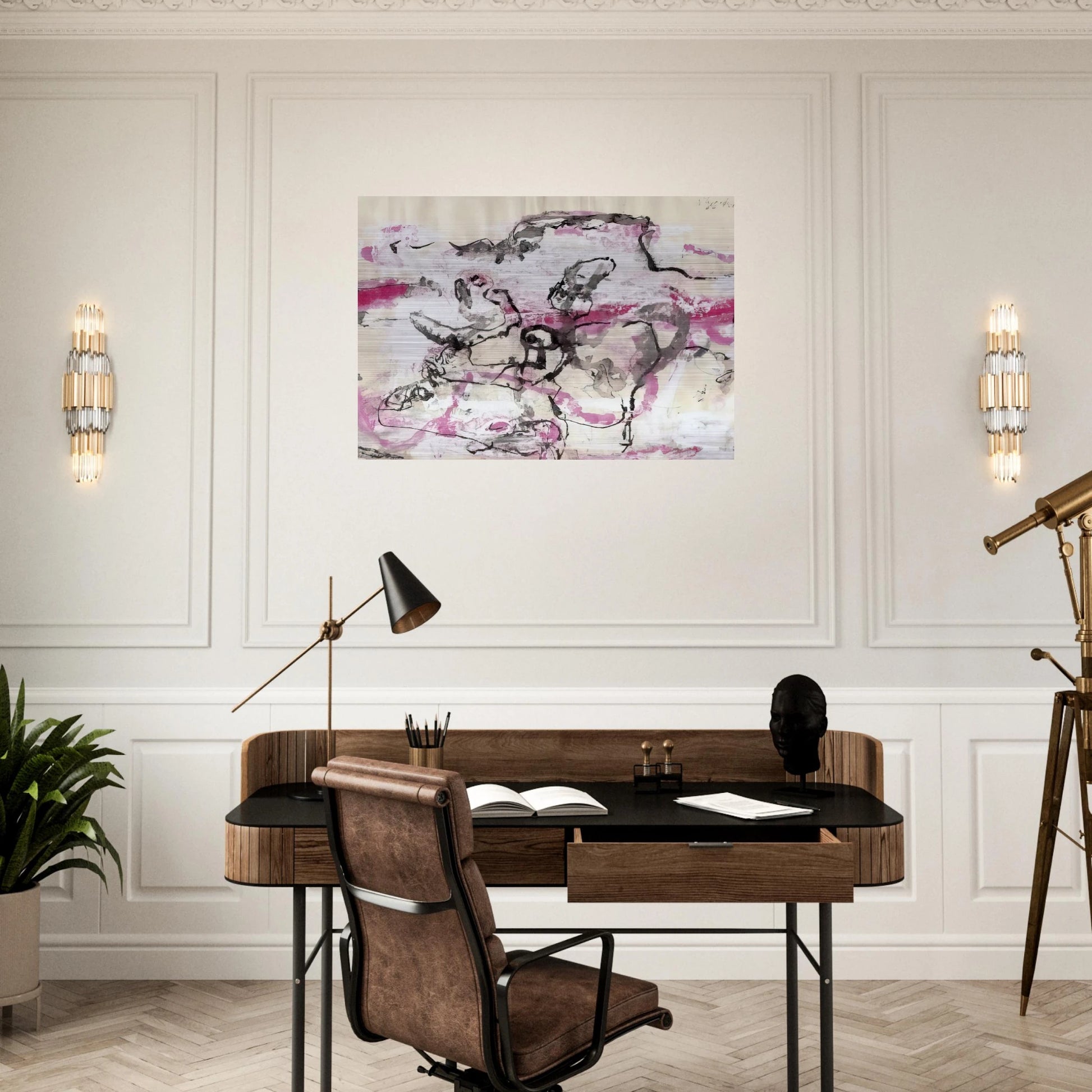 EL-IX - 1966 - Emil Schumacher Brushed Aluminum Print - 70x100 cm / 28x40 inches | Emil Schumacher Aluminum Print | Emil Schumacher Prints