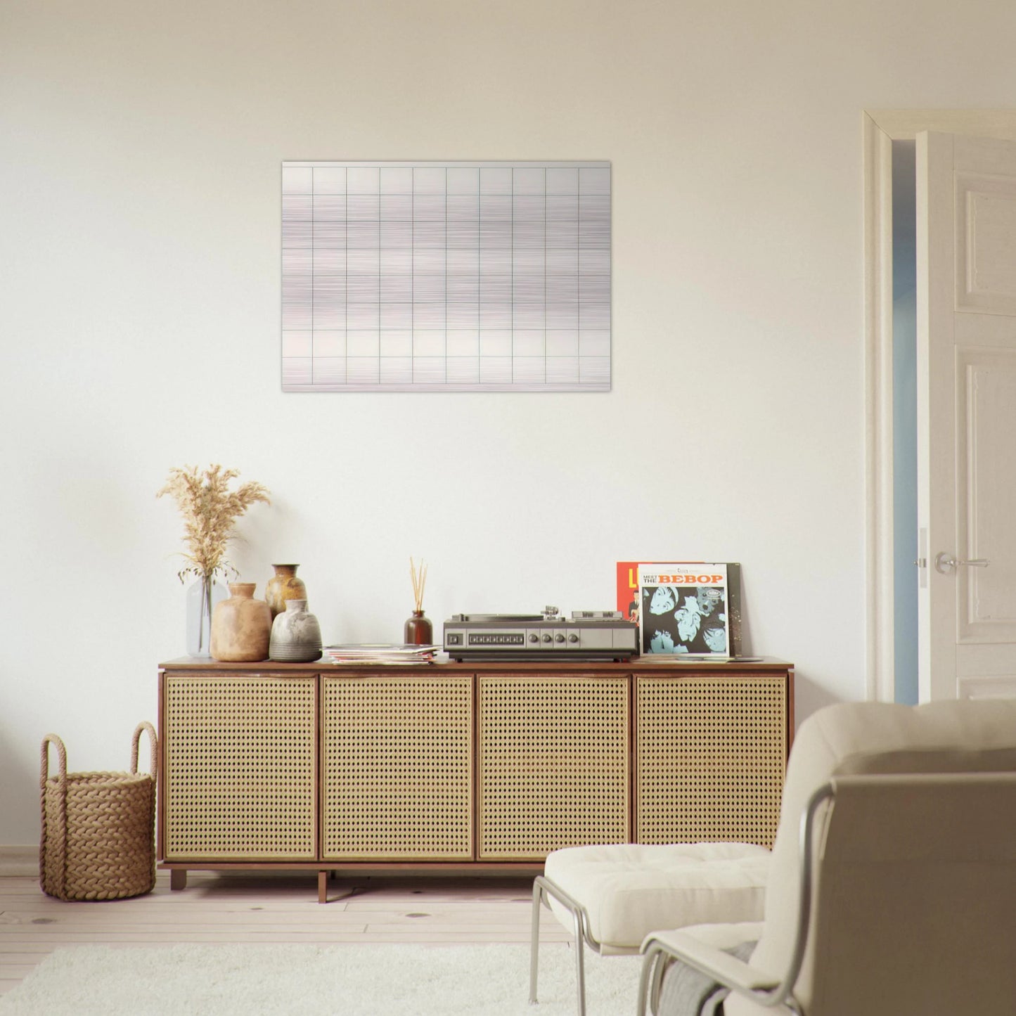 On a clear day, #1 - Agnes Martin Brushed Aluminum Print - 70x100 cm / 28x40 inches | Agnes Martin Aluminum Print | Agnes Martin Prints