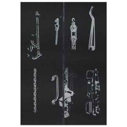 TOOL BOX 1 1966 - Jim Dine Brushed Aluminum Print - 70x100 cm / 28x40 inches | Jim Dine Aluminum Print | Jim Dine Prints