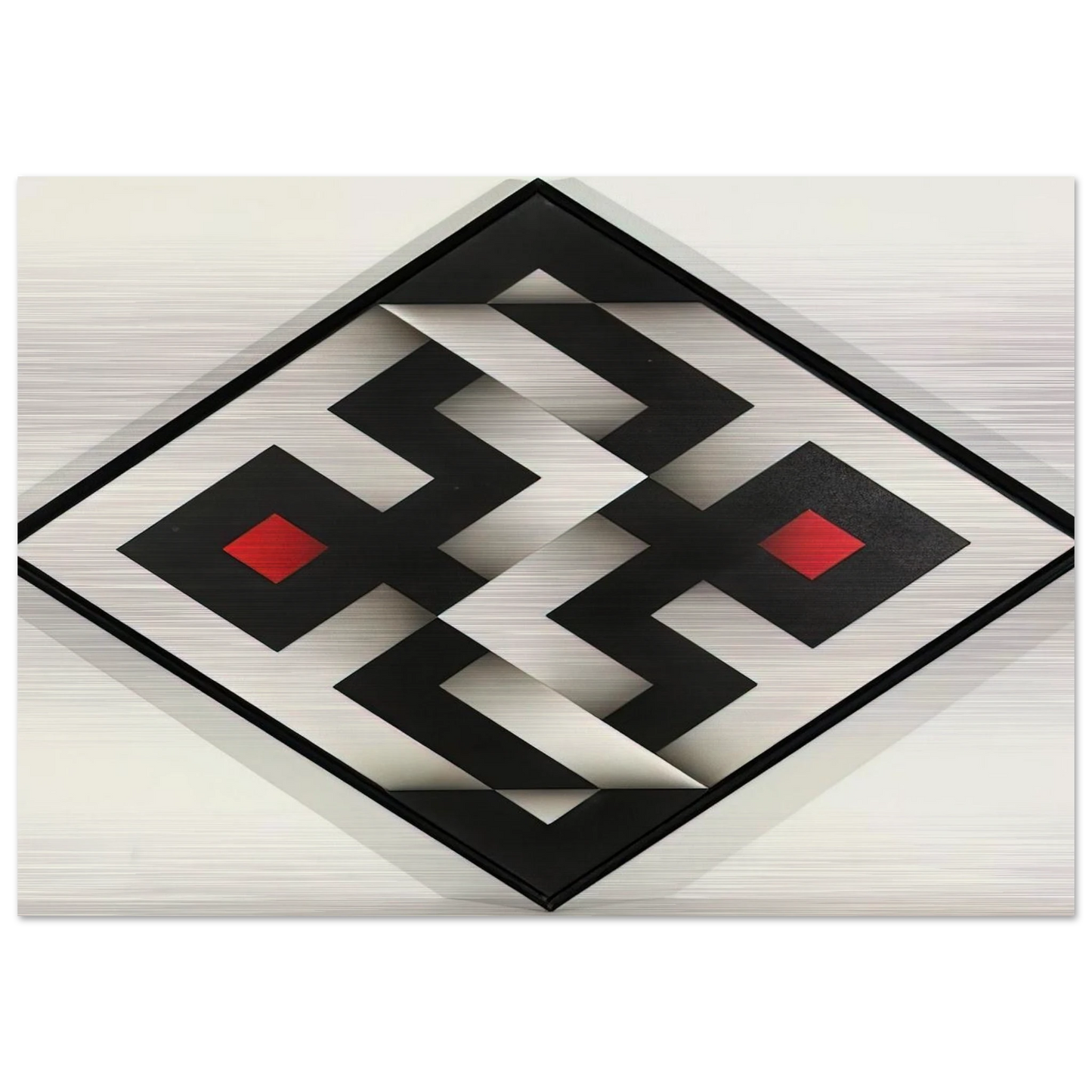 Ibawabi - 1975 - Omar Rayo Brushed Aluminum Print - 70x100 cm / 28x40 inches | Omar Rayo Aluminum Print | Omar Rayo Prints
