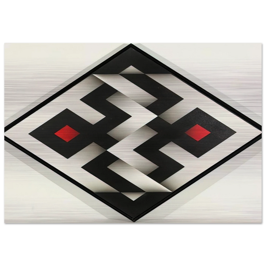 Ibawabi - 1975 - Omar Rayo Brushed Aluminum Print - 70x100 cm / 28x40 inches | Omar Rayo Aluminum Print | Omar Rayo Prints