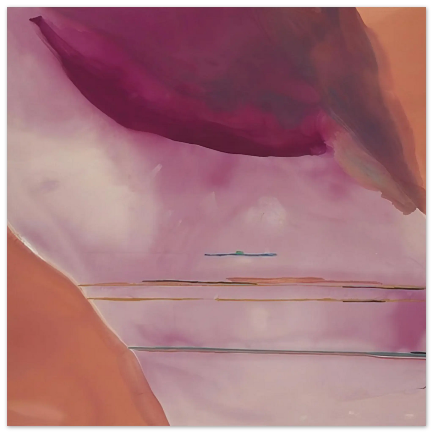 Helen Frankenthaler - Pendulum - 1972 Wall art - 30x30 cm / 12x12 Inches - Fine Art Poster - -