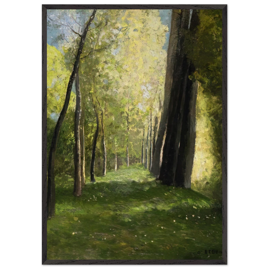 LANE OF TREES - Odilon Redon 70x100 cm / 28x40 inches Framed Art Print – Black Wooden Frame