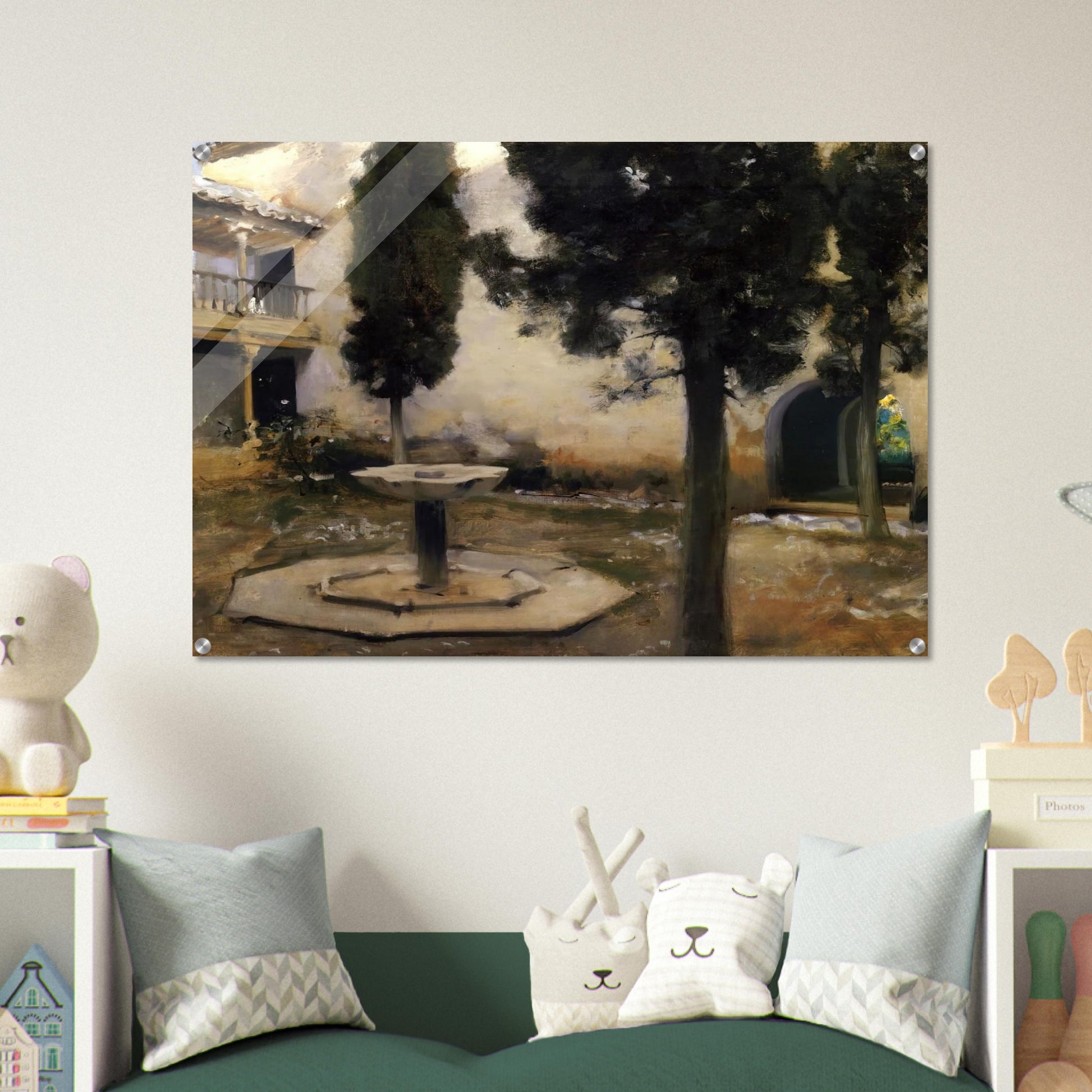 Alhambra, Patio de la Reja - John Singer Sargent Acrylic Print - 70x100 cm / 28x40″ inches