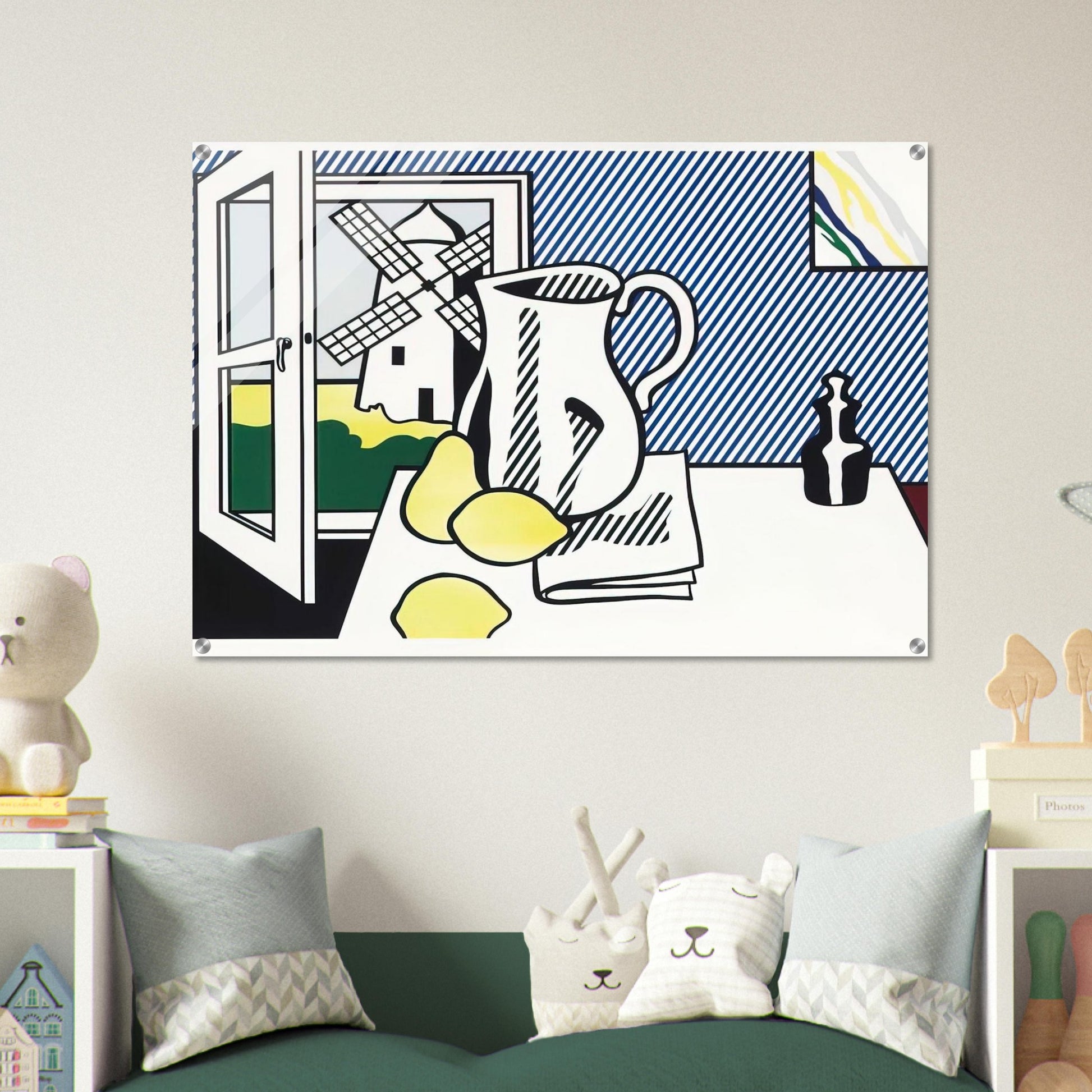 STILL LIFE WITH WINDMILL 1974 - Roy Lichtenstein Acrylic Print - 70x100 cm / 28x40″ inches