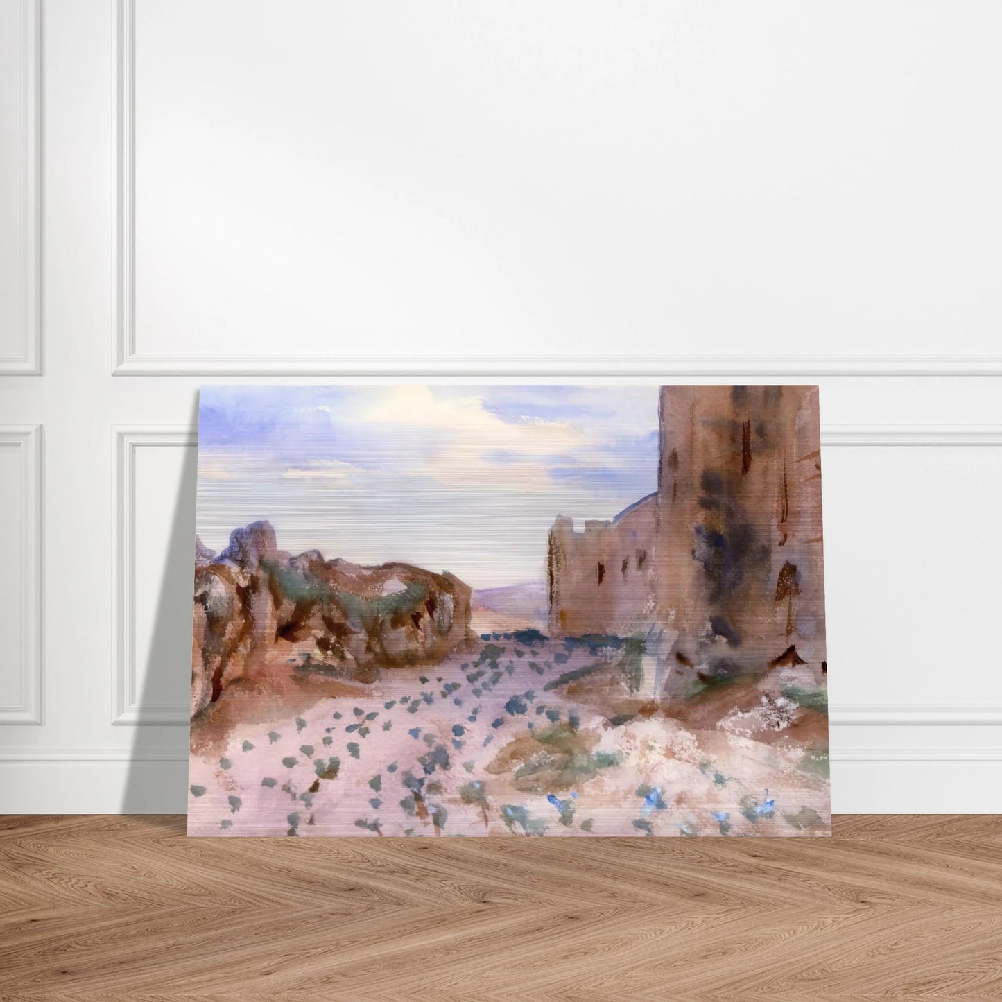 Fortress, Roads and Rocks - John Singer Sargent Brushed Aluminum Print - 70x100 cm / 28x40 inches | John Singer Sargent Aluminum Print | John Singer Sargent Prints