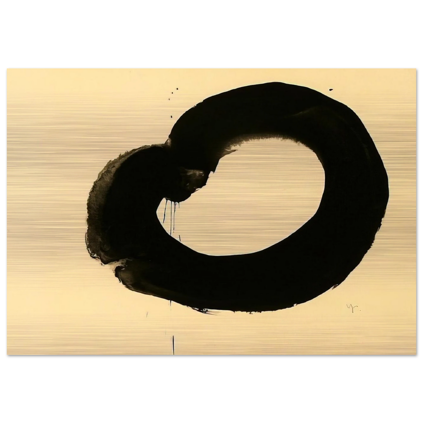 Untitled - Art Informel, Zen - Jiro Yoshihara Brushed Aluminum Print - 70x100 cm / 28x40 inches | Jiro Yoshihara Aluminum Print | Jiro Yoshihara Prints