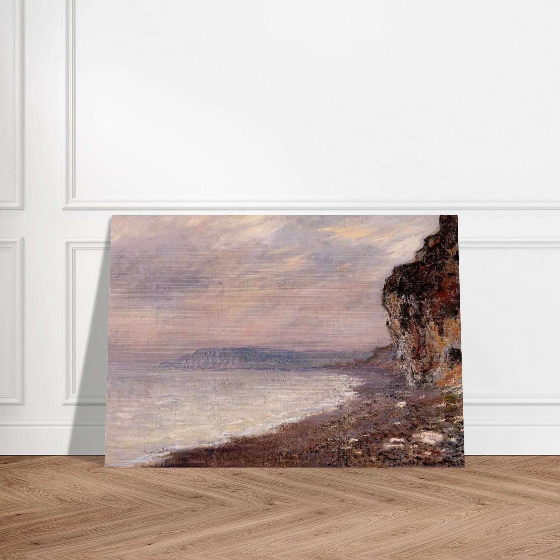 Cliffs at Pourville in the Fog - claude monet Brushed Aluminum Print - 70x100 cm / 28x40 inches | claude monet Aluminum Print | claude monet Prints