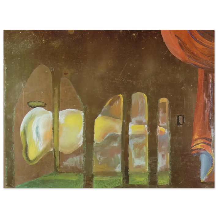 Salvador Dali - GREAT TAPEWORM MASTURBATOR APPEARS BEHIND ARCADES  75x100 cm / 30x40inches Fine Art Poster