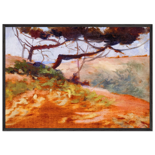The Bay of Cavalieri - Henri-Edmond Cross 70x100 cm / 28x40 inches Framed Art Print – Black Wooden Frame