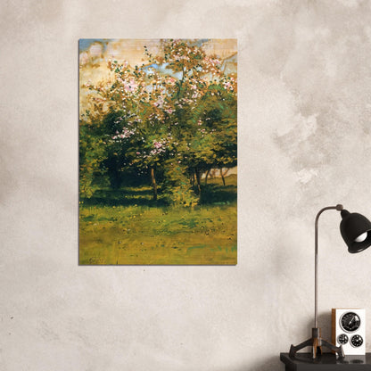 Blossoming Trees - Childe Hassam Brushed Aluminum Print - 70x100 cm / 28x40 inches | Childe Hassam Aluminum Print | Childe Hassam Prints