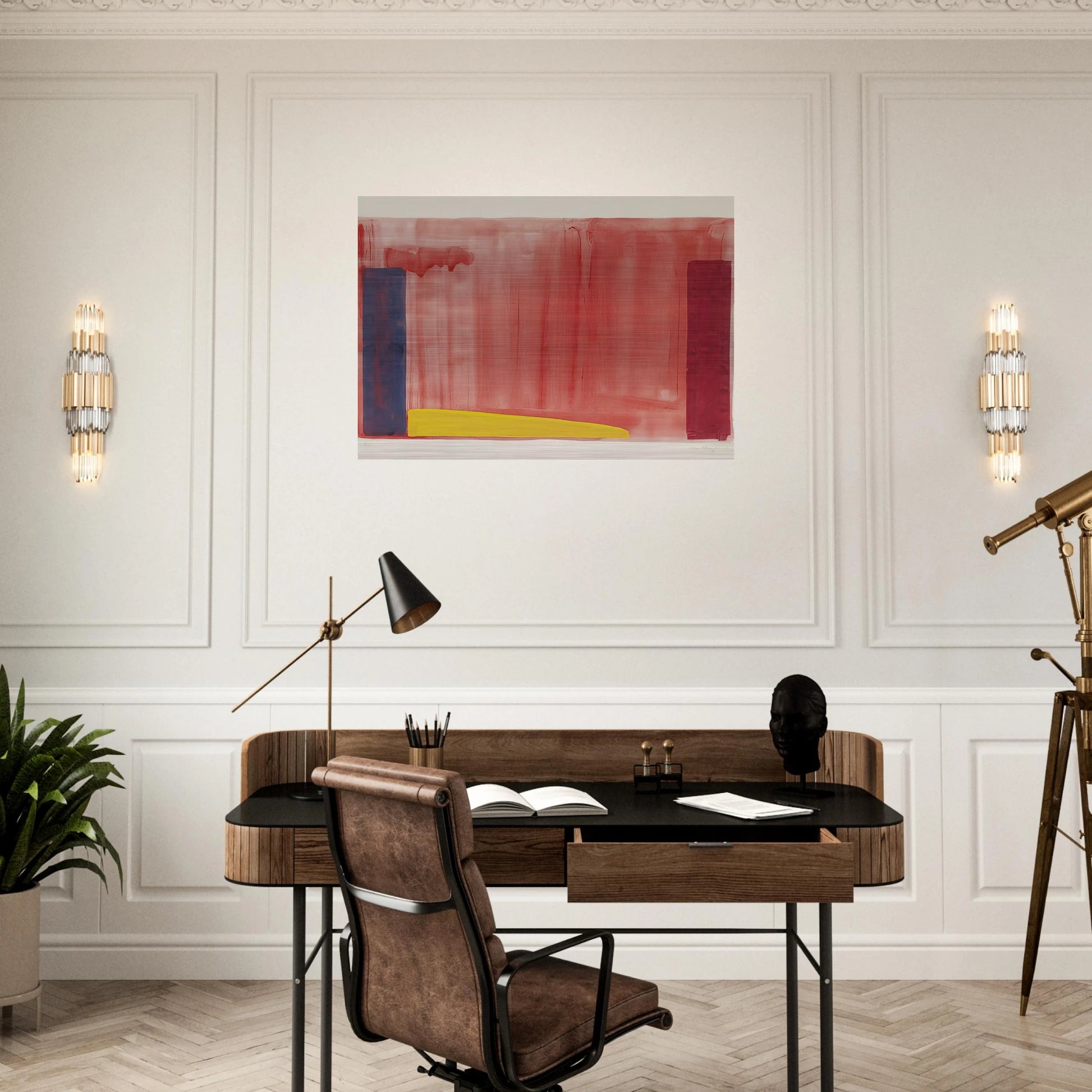 Untitled - Color Field Painting - John Hoyland Brushed Aluminum Print - 70x100 cm / 28x40 inches | John Hoyland Aluminum Print | John Hoyland Prints