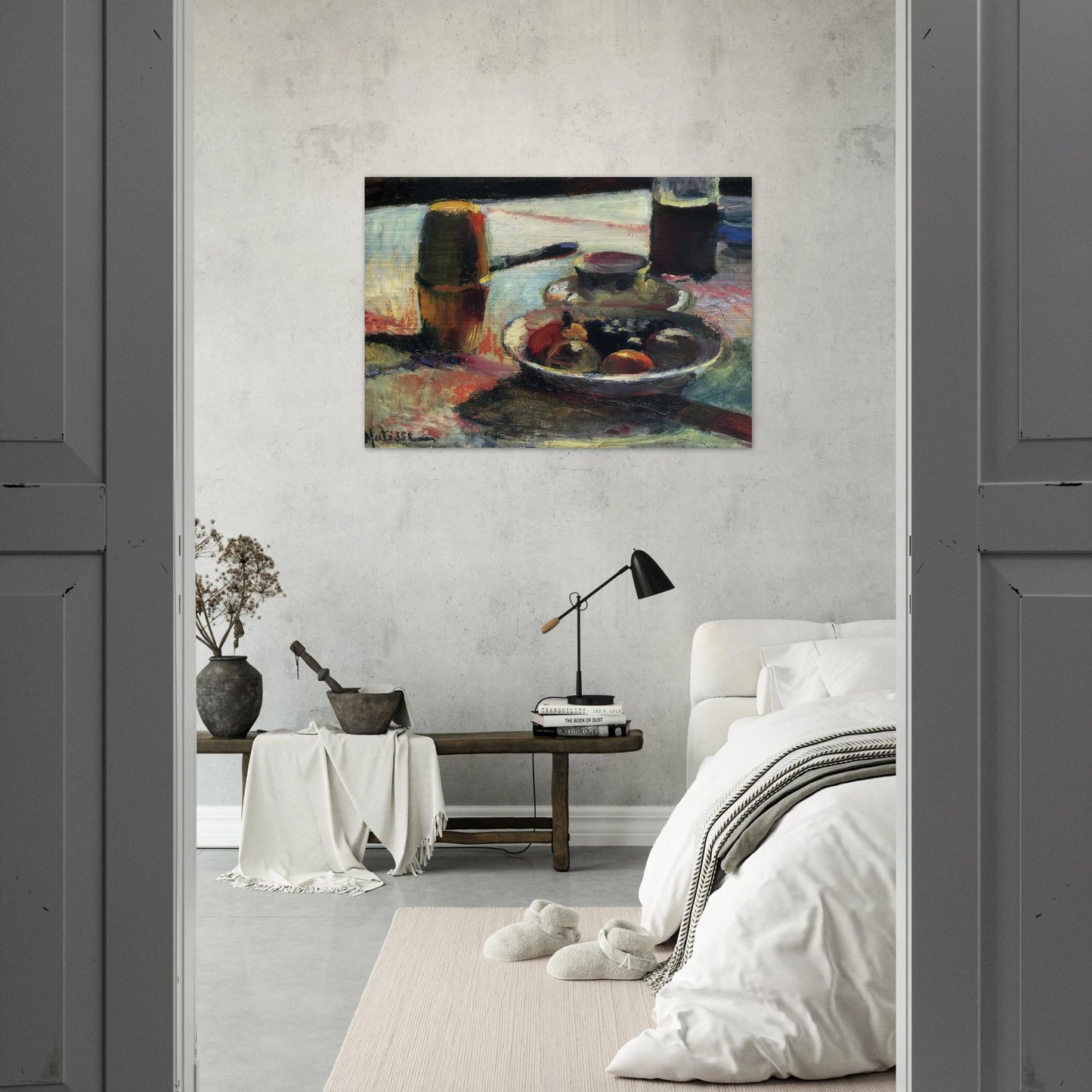 FRUIT AND COFFEE POT - Henri Matisse Brushed Aluminum Print - 70x100 cm / 28x40 inches | Henri Matisse Aluminum Print | Henri Matisse Prints
