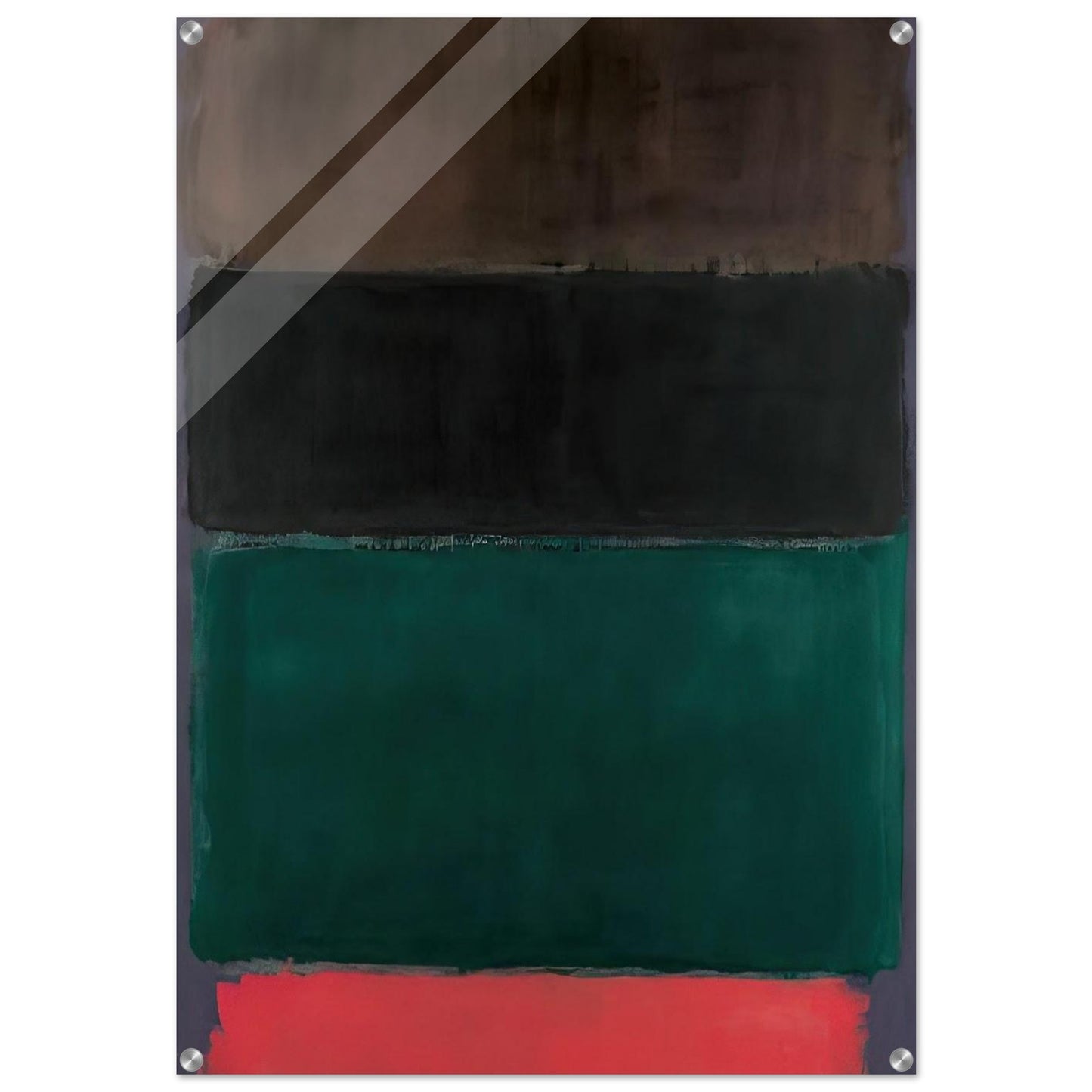 Untitled Red-Brown, Black, Green, Red - 1962 - Mark Rothko Acrylic Print - 70x100 cm / 28x40″ inches | Mark Rothko Wall Art | Mark Rothko Prints