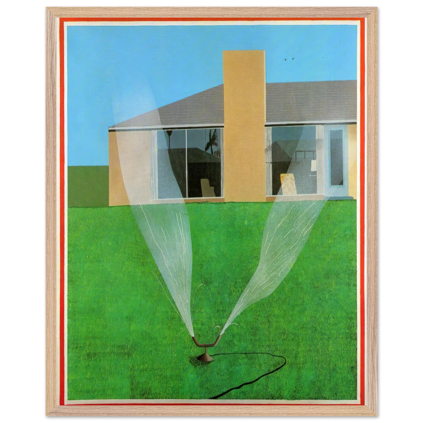 David Hockney - David Hockney Wall art - 13x18 cm / 5x7 inches - Premium Wooden Framed Poster With Fine Art Paper-canvas - Black frame