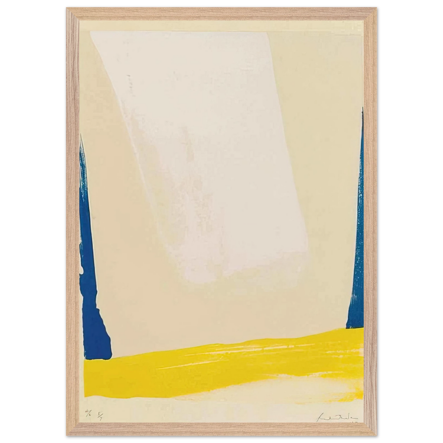 Helen Frankenthaler - White Portal - 1967 Wall art - 40x50 cm / 16x20 inches - Premium Wooden Framed Poster With Fine Art Paper-canvas - Wood frame