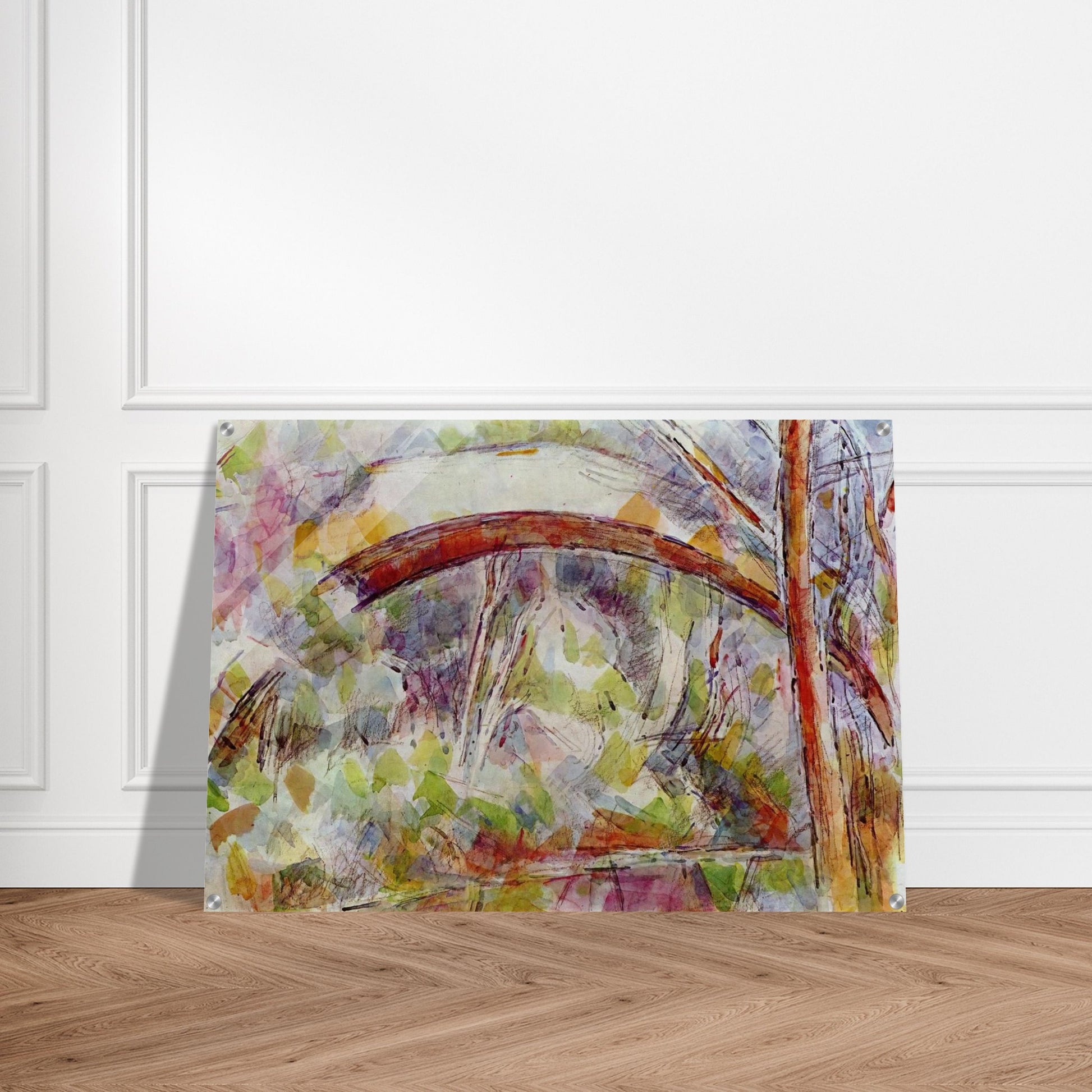 River at the bridge of the three sources - Paul Cézanne Acrylic Print - 70x100 cm / 28x40″ inches | Paul Cézanne Wall Art | Paul Cézanne Prints