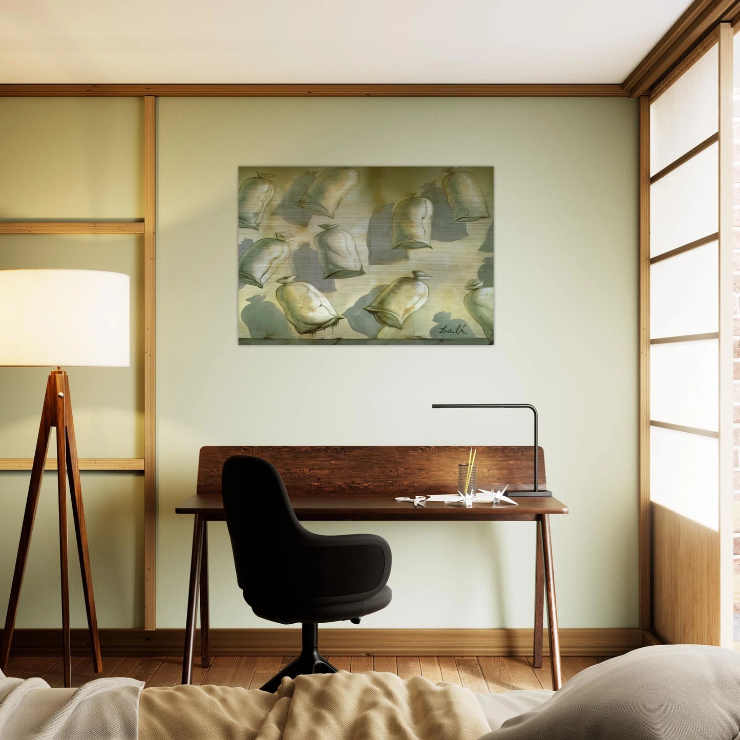 SET DESIGN FOR THE BALLET LOS SACOS DEL MOLINERO 2 - Salvador Dali Brushed Aluminum Print - 70x100 cm / 28x40 inches | Salvador Dali Aluminum Print | Salvador Dali Prints