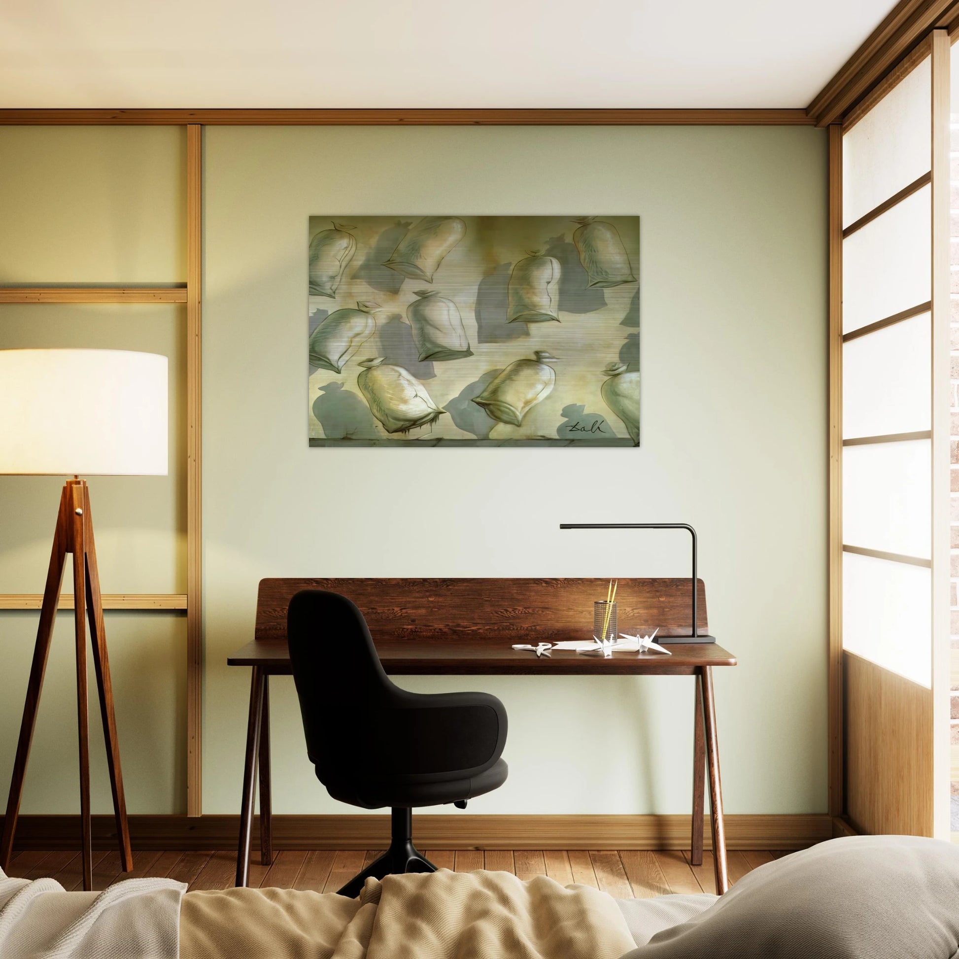 SET DESIGN FOR THE BALLET LOS SACOS DEL MOLINERO 2 - Salvador Dali Brushed Aluminum Print - 70x100 cm / 28x40 inches | Salvador Dali Aluminum Print | Salvador Dali Prints
