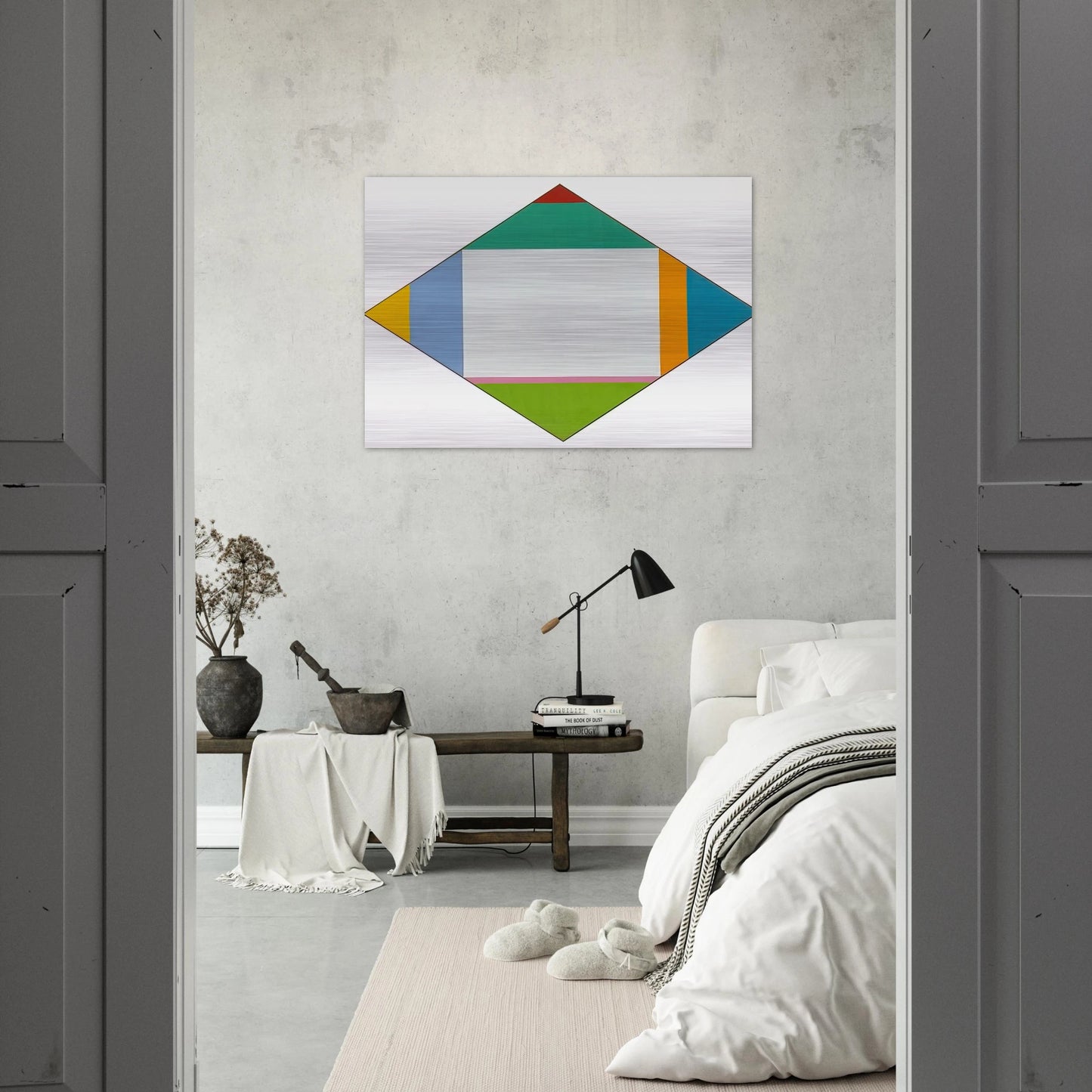 Expansion in Four Directions - 1962 - Max Bill Brushed Aluminum Print - 70x100 cm / 28x40 inches | Max Bill Aluminum Print | Max Bill Prints