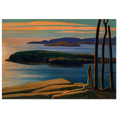 Afternoon Sun, Lake Superior - 1924 - Lawren Harris Brushed Aluminum Print - 70x100 cm / 28x40 inches | Lawren Harris Aluminum Print | Lawren Harris Prints