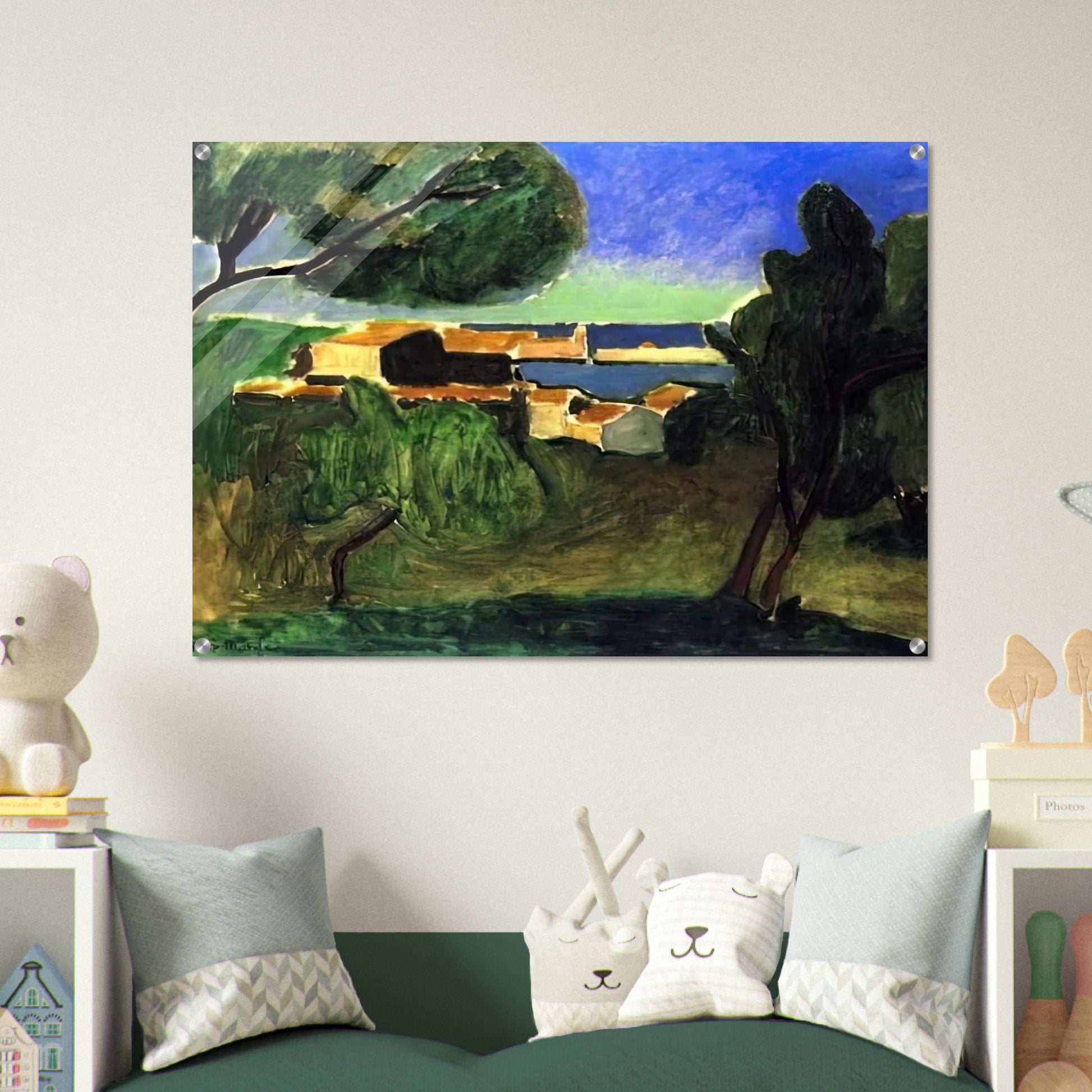 LANDSCAPE AT COLLIOURE III 1907 - Henri Matisse Acrylic Print - 70x100 cm / 28x40″ inches | Henri Matisse Wall Art | Henri Matisse Prints