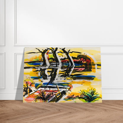 THREE TREES GEORGIA 1969 - Ivan Albright Brushed Aluminum Print - 70x100 cm / 28x40 inches | Ivan Albright Aluminum Print | Ivan Albright Prints