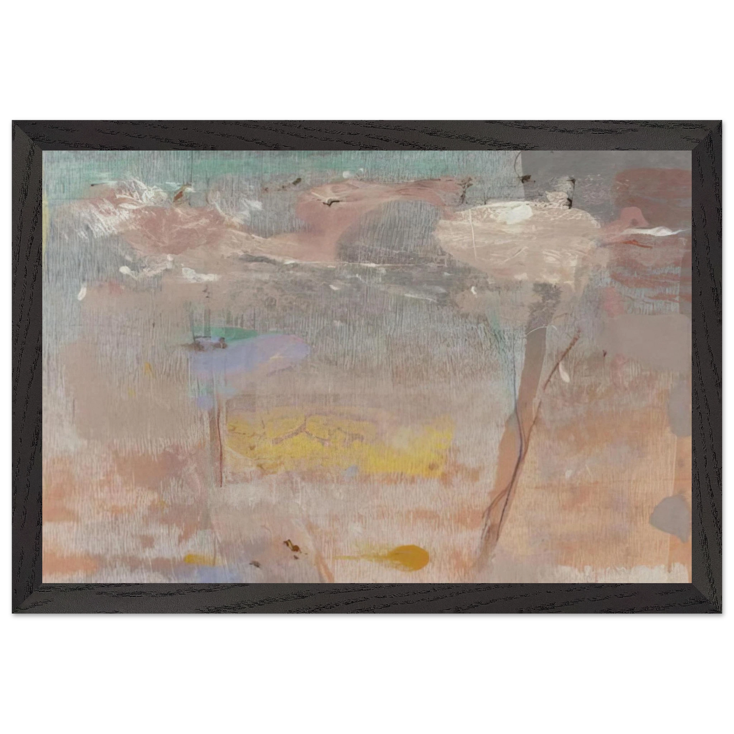 Helen Frankenthaler - Monotype I - 1981 Wall art - A3 (29.7 x 42  cm) - Premium Wooden Framed Poster With Fine Art Paper-canvas - Black frame