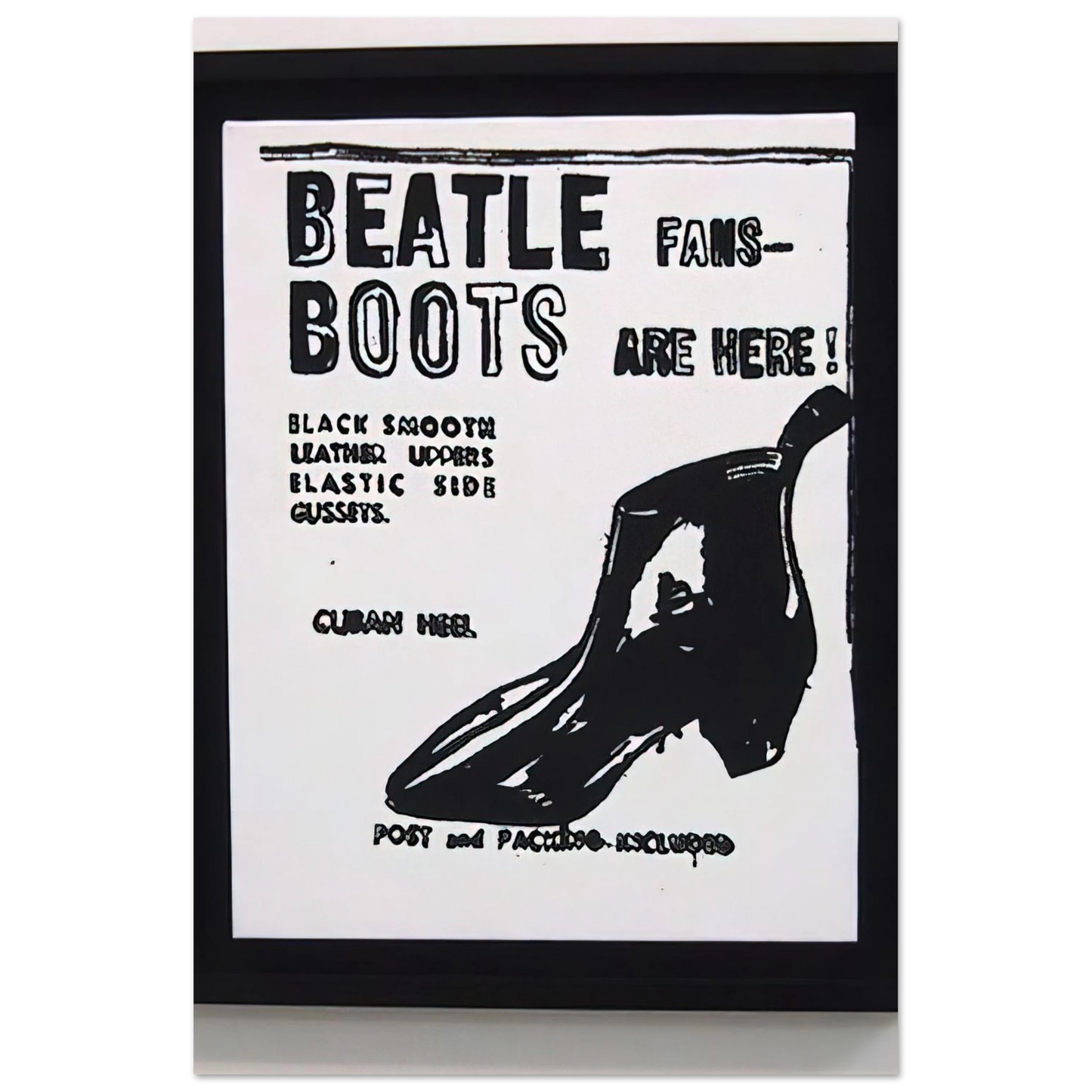 Andy Warhol - Beatle Boots Fine Art Poster