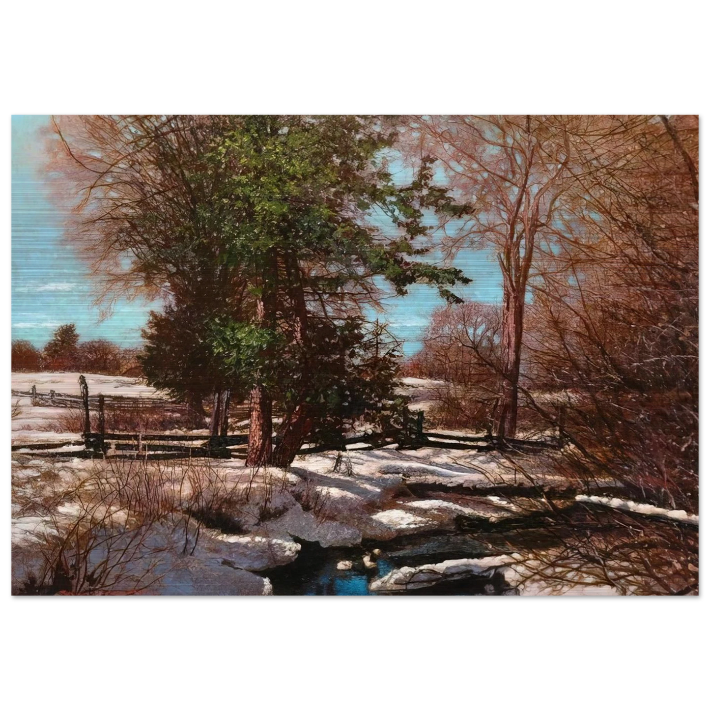 Promise of Spring - 1930 Canada - Frank Johnston Brushed Aluminum Print - 70x100 cm / 28x40 inches | Frank Johnston Aluminum Print | Frank Johnston Prints