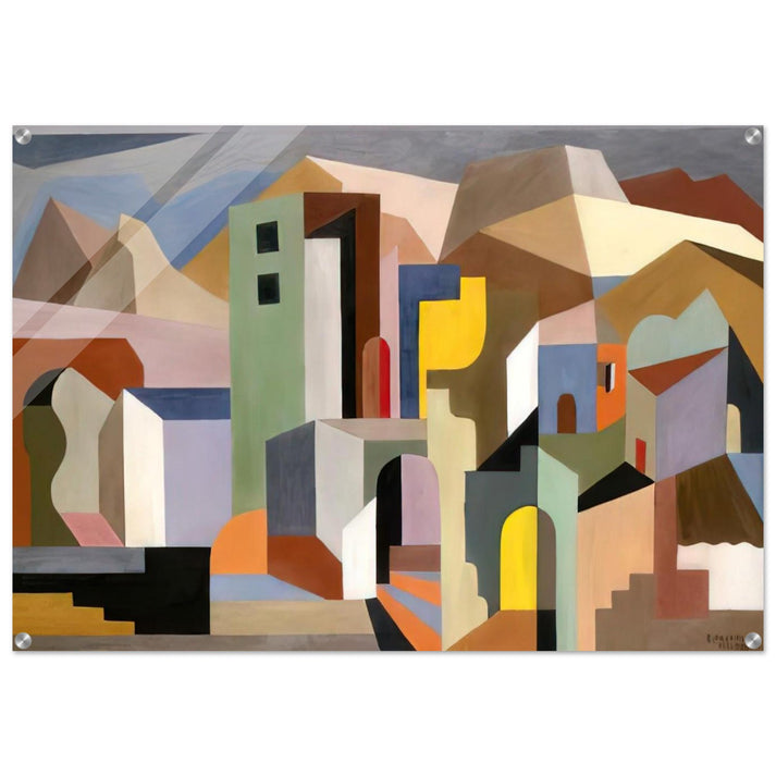 ARCHITECTURAL FORM OF FUTURE IDEAL LANDSCAPE 1921 - Enrico Prampolini Acrylic Print - 70x100 cm / 28x40″ inches