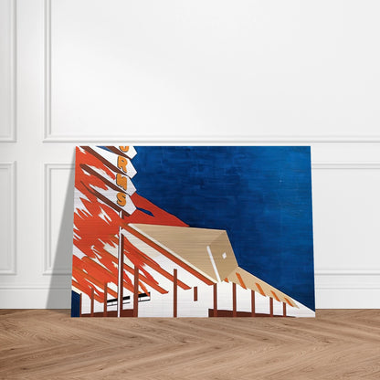 NORMS LA CIENAGA ON FIRE 1964 - Edward Ruscha Brushed Aluminum Print - 70x100 cm / 28x40 inches | Edward Ruscha Aluminum Print | Edward Ruscha Prints