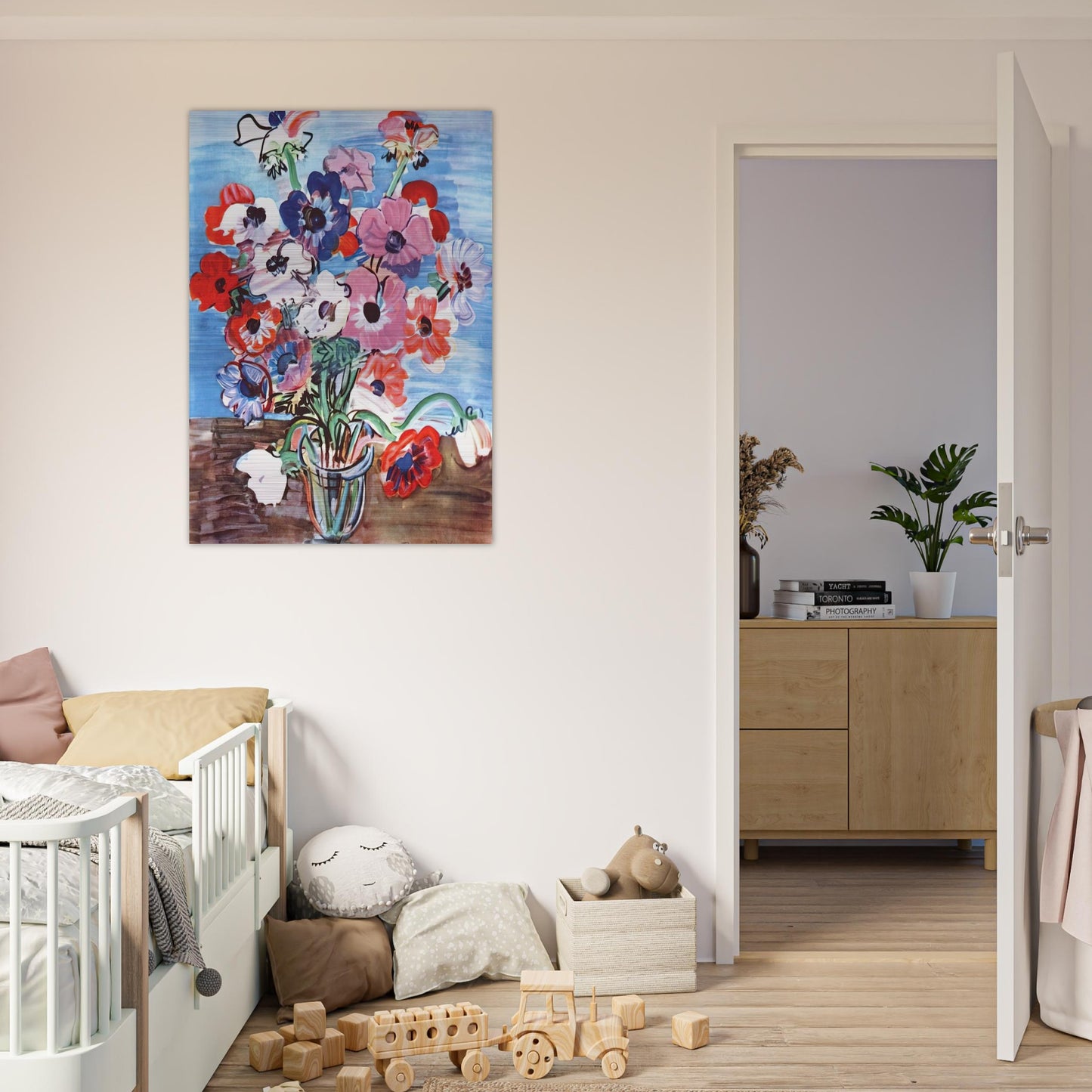 ANEMONES 1937 - Raoul Dufy Brushed Aluminum Print - 70x100 cm / 28x40 inches | Raoul Dufy Aluminum Print | Raoul Dufy Prints