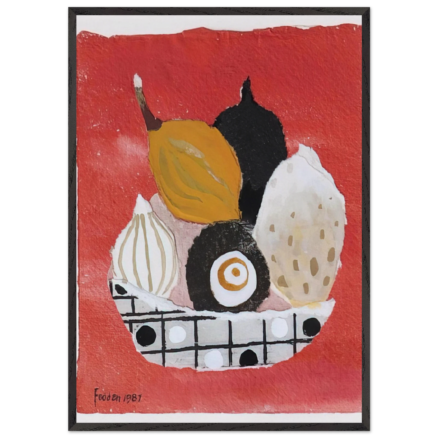 Still Life - 1981 - Mary Fedden 70x100 cm / 28x40 inches Framed Art Print – Black Wooden Frame