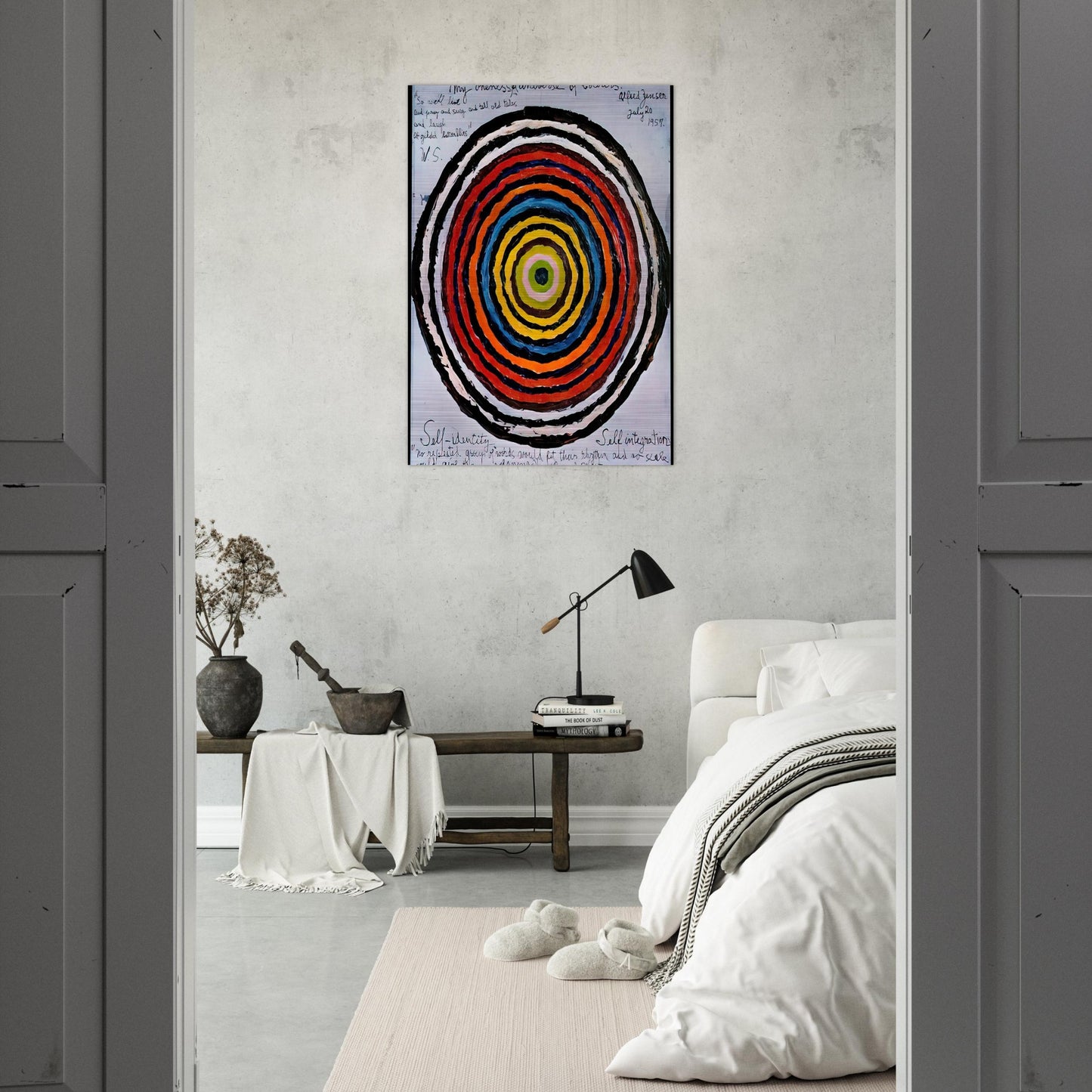 My Oneness, A Universe of Colours - 1957 - Alfred Jensen Brushed Aluminum Print - 70x100 cm / 28x40 inches | Alfred Jensen Aluminum Print | Alfred Jensen Prints