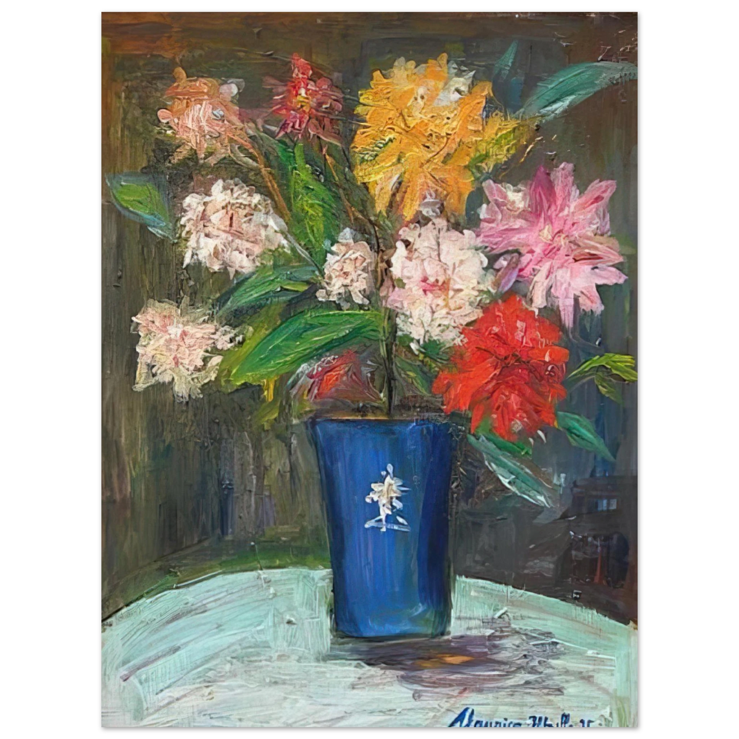 Maurice Utrillo - VASE WITH FLOWERS 1  75x100 cm / 30x40inches Fine Art Poster