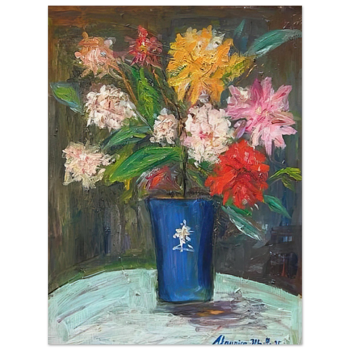 Maurice Utrillo - VASE WITH FLOWERS 1  75x100 cm / 30x40inches Fine Art Poster