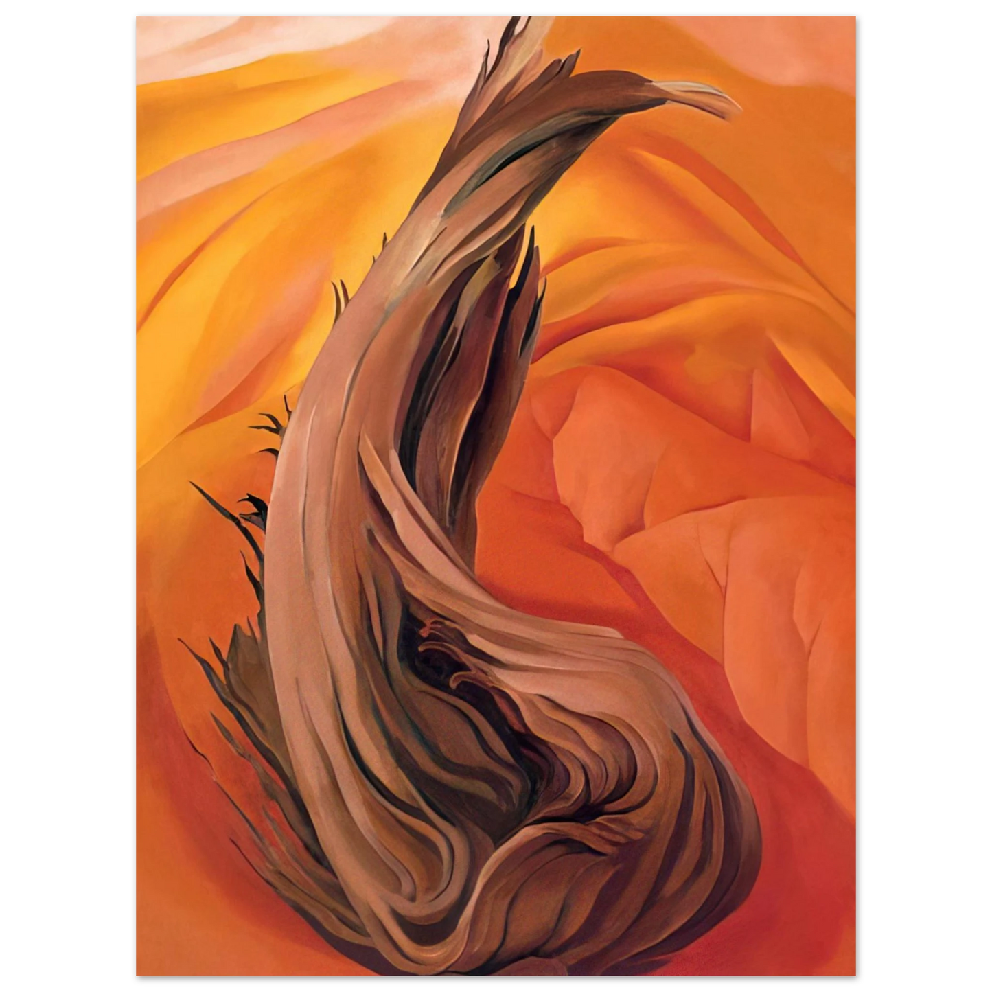 Georgia O'Keeffe - Stump in Red Hills Fine Art Poster