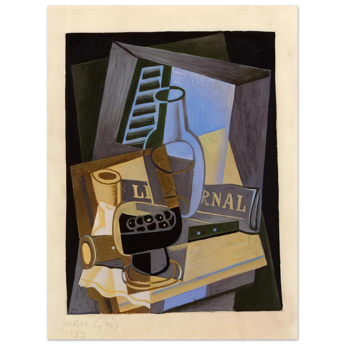 Juan Gris - STILL LIFE IN FRONT OF THE WIINDOW 1922  75x100 cm / 30x40inches Fine Art Poster