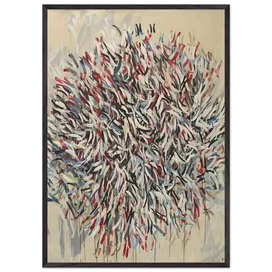 Abstract 2 - 1982 - Robert Goodnough 70x100 cm / 28x40 inches Framed Art Print – Black Wooden Frame
