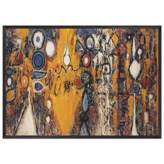 NUMBER 1 N2 - Richard Pousette-Dart 70x100 cm / 28x40 inches Framed Art Print – Black Wooden Frame